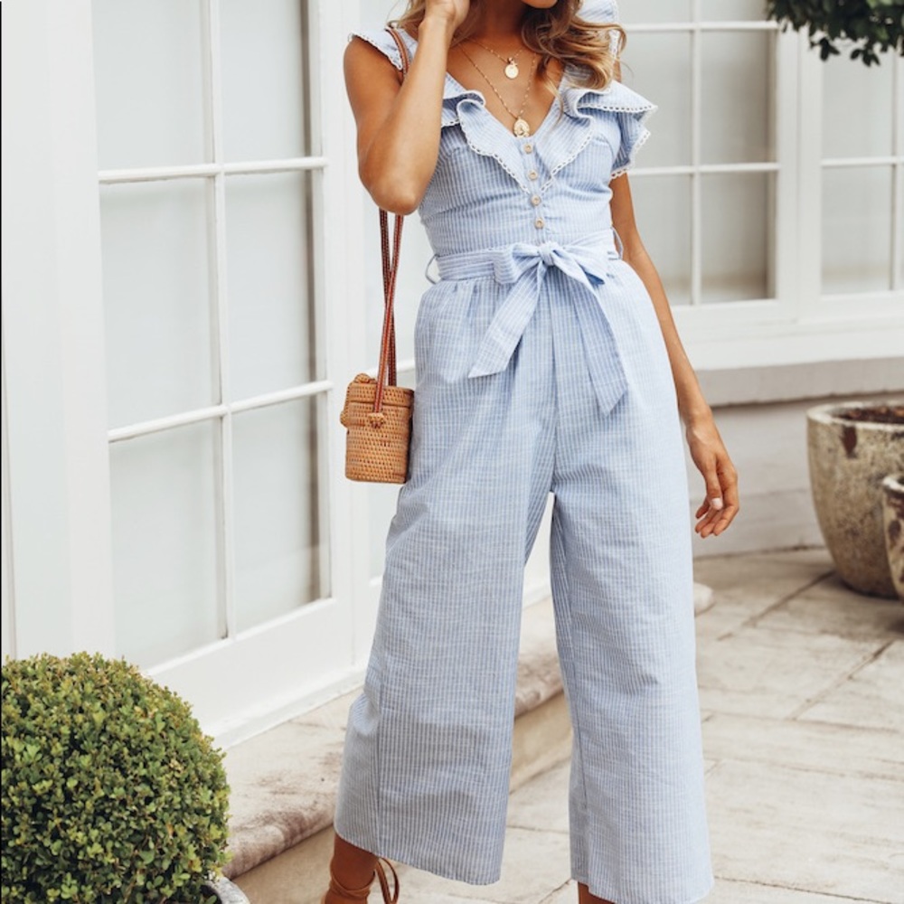 BRAND NEW PINSTRIPED JUMPSUIT!!!